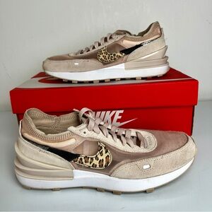 Nike Waffle One “Fossil Stone Leopard” Sneakers • Size 8